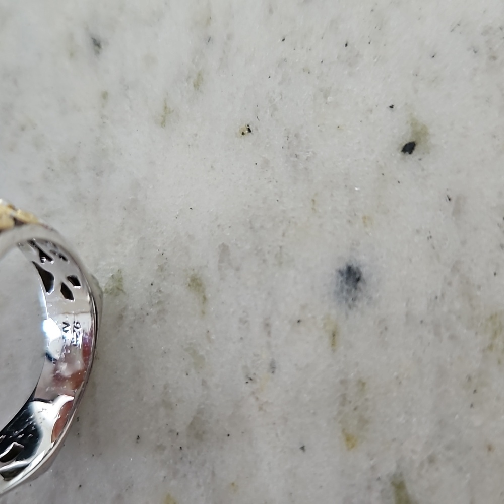 Tiger shell cameo silver ring - Picture 4 of 7